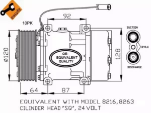 KLIMAANLAGE KOMPRESSOR RVI MIDLUM 05.06-: 2016303734