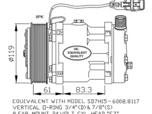 KLIMAANLAGE KOMPRESSOR MAN TGA 09.02-TG: 81619066012